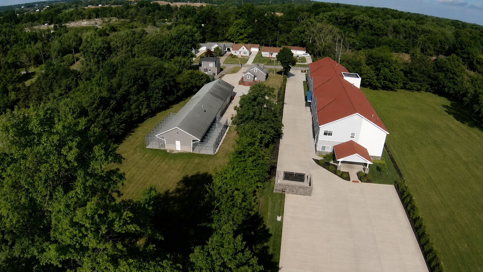 Lorenzo's Dog Training Team Cleveland corporate headquarters aerial view
